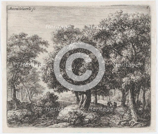 The Forest Lane (Les Deux Cavaliers), 17th century. Creator: Anthonie Waterloo.