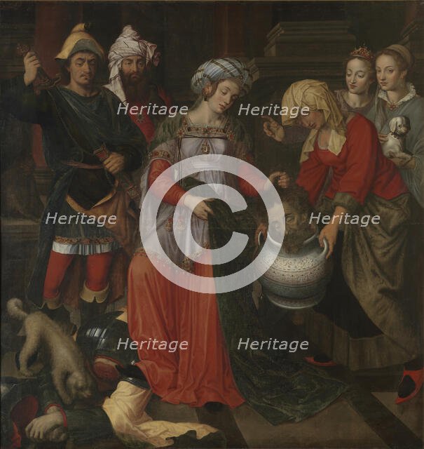 Tomyris Receiving the Head of Cyrus, 1610. Creator: Pieters, Pieter (Petrus) (?-1614).