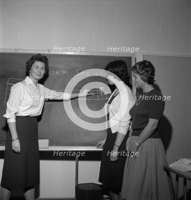 The SAS stewardess school, Bromma, Stockholm, Sweden, 1960. Artist: Torkel Lindeberg