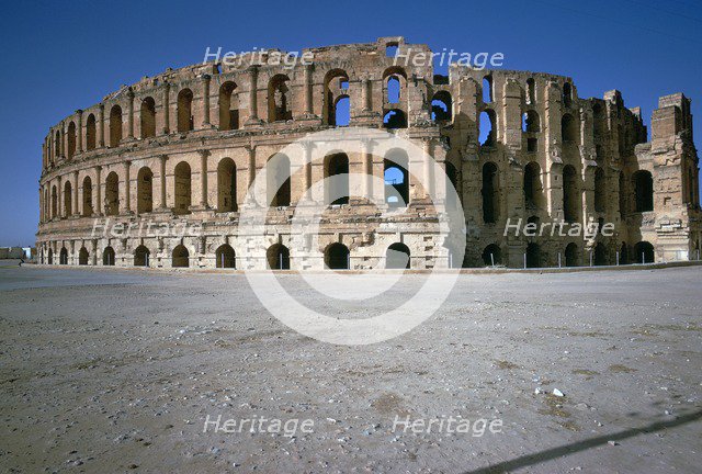 Exterior of a Roman Colosseum, 3rd century. Artist: Unknown
