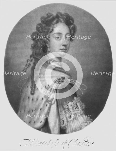 'The Dutchess of Cleaveland', 1680s. Creators: Isaac Beckett, John Smith.