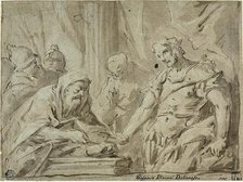 David Receiving the Hallowed Bread from Alchimelek, 1725/34. Creator: Gaspare Diziani.