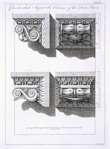 Consoles which support columns of the Porta Aurea, pub. 1764. Creator: Robert Adam (1728-92).