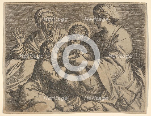 Madonna and Child with Saints Elizabeth and John the Baptist (Madonna della Scodella), the..., 1606. Creator: Annibale Carracci.