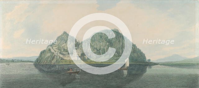 Dumbarton Rock from the South, 1788. Creator: Joseph Farington.