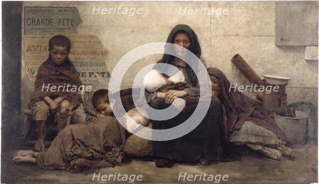 Sans asile, 1883. Creator: Fernand Pelez.