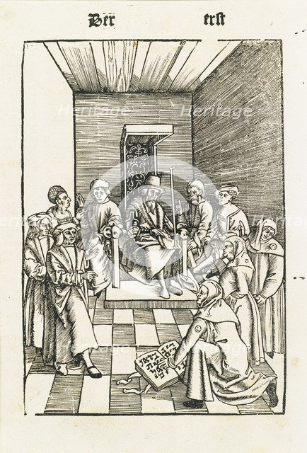 Jewish Oath (From the Laienspiegel, Augsburg), 1509. Artist: Tengler, Ulrich (ca 1441-1521/22)