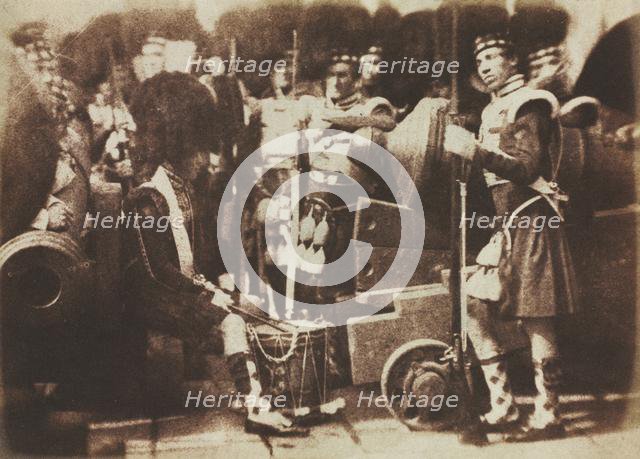 Scots Guards at Edinburgh Castle, 1846. Creator: David Octavius Hill (British, 1802-1870); Robert Adamson (British, 1821-1848), and.