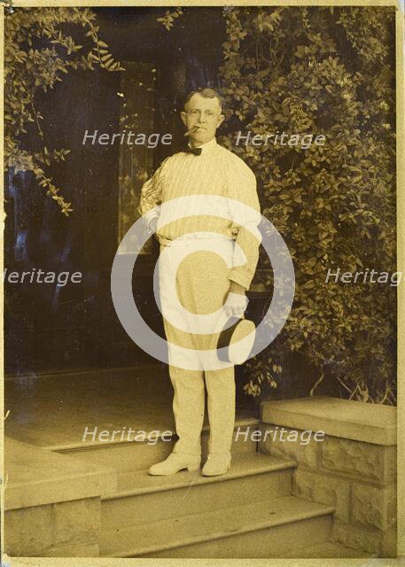 My Father. E. Curtis, inventor of Gold Tone Process, at Our Home In Seattle, 1880s, (1920s). Creator: Edward Sheriff Curtis.