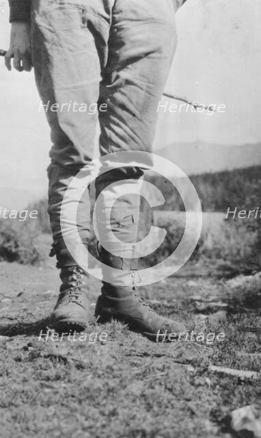 Feet of George A. Parks, between c1900 and 1916. Creator: Unknown.