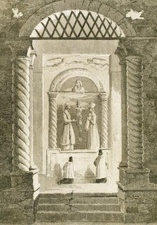 Chapel built in carved salt, Wieliczka Salt Mine, Krakow, Poland, 19th century. Creator: Unknown.