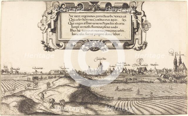 View of Nuremberg from the East [left section], 1552. Creator: Hans Sebald Lautensack.