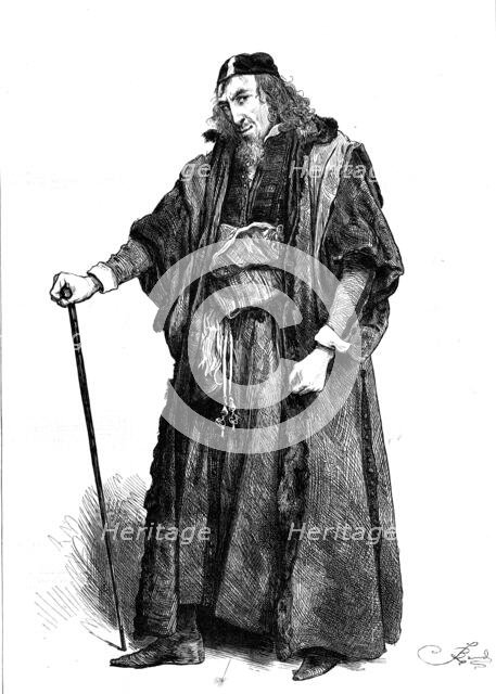 Mr. Henry Irving as Shylock, in "The Merchant of Venice" at the Lyceum Theatre, 1880. Creator: Unknown.