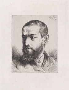Portrait de J.J. Guiffrey, 1866. Creator: Charles Emile Jacque.
