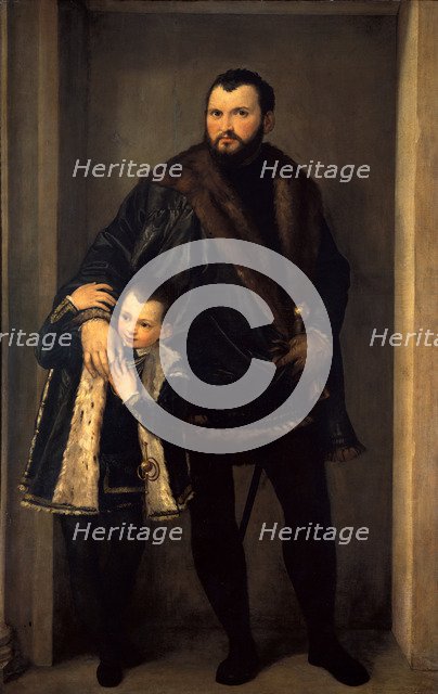 Conte Iseppo da Porto with his son Adrian, ca 1552.