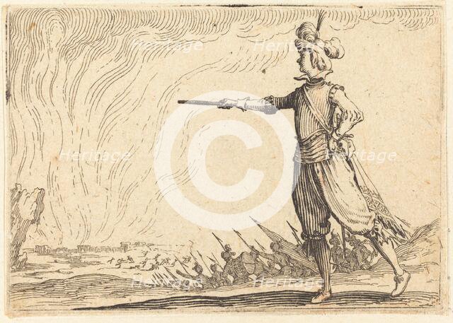Military Commander on Foot, c. 1622. Creator: Jacques Callot.