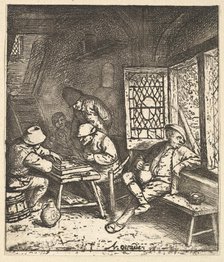 Tric Trac Players, 1610-85. Creator: Adriaen van Ostade.