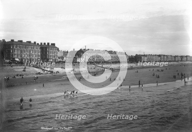 The beach at Blackpool, Lancashire, 1890-1910. Artist: Unknown