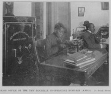 Main office of the New Rochelle Co-operative Business League; 24 Brook Street., 1908. Creator: Unknown.