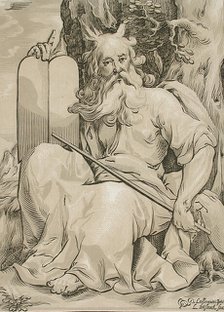 Moses with the Tablets of Law, 1623/30. Creator: Ludolph Busing.