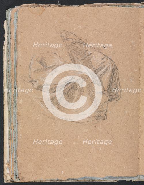 Verona Sketchbook: Drapery study (page 50), 1760. Creator: Francesco Lorenzi (Italian, 1723-1787).