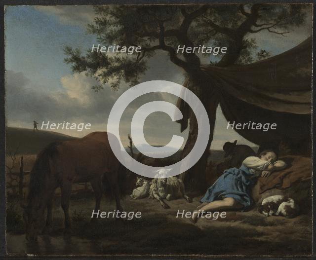 Sleeping Shepherds, 1663. Creator: Adriaen van de Velde (Dutch, 1636-1672).