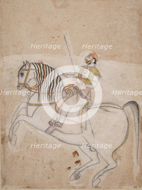 A Prince Riding a Horse, c1775. Creator: Unknown.