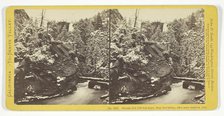Nevada Fall (700 feet high), From Foot-Bridge, after Snow Storm in July, 1870. Creator: John P. Soule.