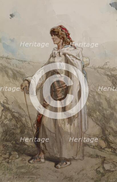 Gypsy Woman and Child, c1859. Creator: Paul Gavarni.