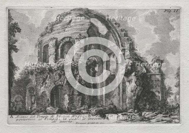 Avanzo del Tempio di Minerva Medica. Creator: Giovanni Battista Piranesi (Italian, 1720-1778).