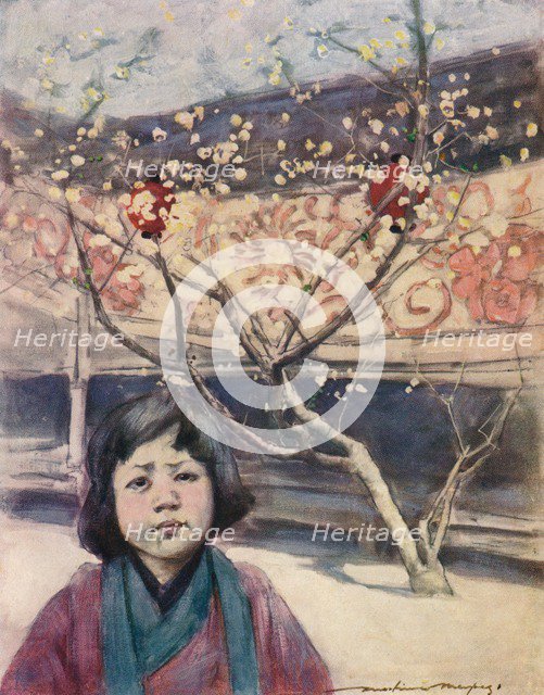 'A Japanese Girl in Plum-Colour', c1887, (1901). Artist: Mortimer L Menpes.