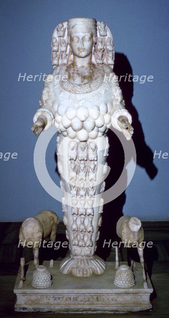 Statue of Diana of Ephesus, found in the Town Hall of Ephesus, 2nd century. Artist: Unknown