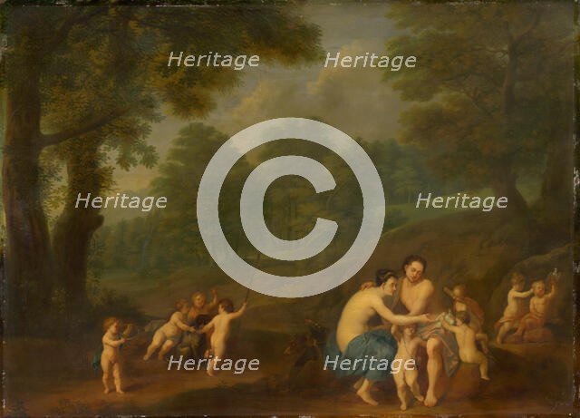 Venus and Adonis (love scene), 1731. Creator: Johann Friedrich Gerhard.