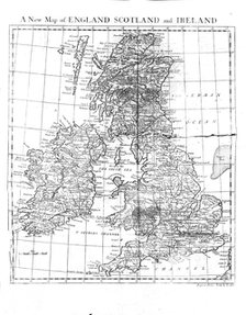 A New Map of England Scotland and Wales, c19th century. Artist: Unknown.