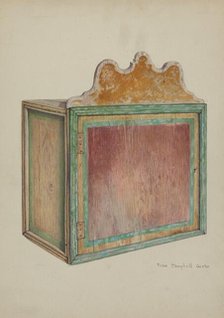 Wooden Cabinet for Music, c. 1938. Creator: Rose Campbell-Gerke.