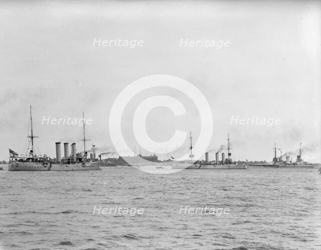 German Squadron Visit To U.S. - German Squadron In Hampton Rd., June 3, 1912. Creator: Harris & Ewing.