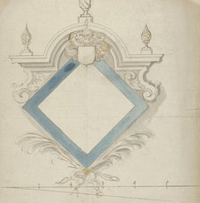 Epitaph with Lozenge-Shaped Panel, ca. 1683. Creator: Anon.