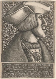 Emperor Charles V, 1520 (or 1521?). Creator: Daniel Hopfer.