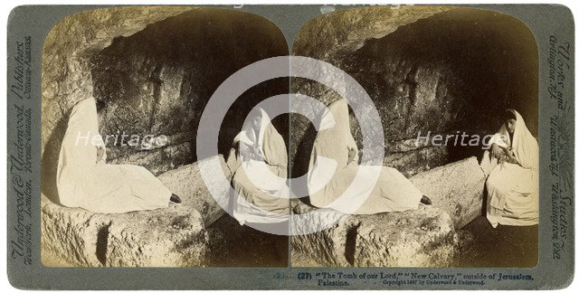 The tomb of Jesus, outside Jerusalem, Palestine, 1897.Artist: Underwood & Underwood