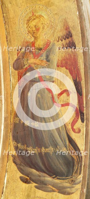 Angel making music (From the Tabernacle of the Linaioli), ca. 1433. Creator: Angelico, Fra Giovanni, da Fiesole (ca. 1400-1455).