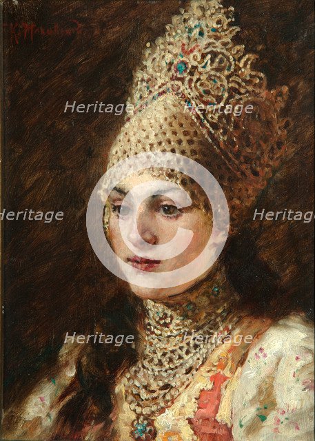 Boyar's Wife, 1890s. Artist: Makovsky, Konstantin Yegorovich (1839-1915)