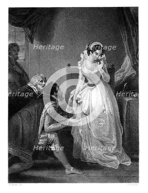 Lady Jane Grey declining the Crown, (1860).Artist: HK Bourne