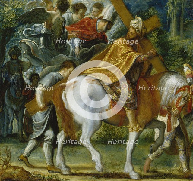 The Frankfurt Altarpiece of the Exaltation of the True Cross: Heraclius on..., 1603-1605. Creator: Adam Elsheimer.