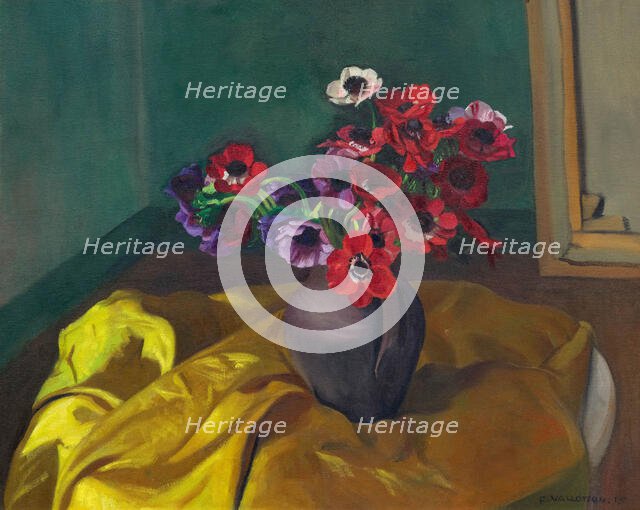 Anemones, 1915. Creator: Vallotton, Felix Edouard (1865-1925).