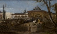 Scene with the Sultan, between 1865-1876. Creator: Stanislaus von Chlebowski.