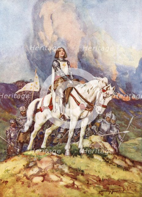 Joan of Arc, The Country girl who led a king to victory, 20th century. Artist: C Dudley Tennant
