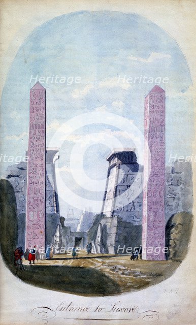 'Entrance of Luxor', Egypt, 19th century. Artist: CH Smith