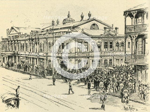 'The Stock Exchange, Johannesburg', 1901..  Creator: Will B. Robinson.