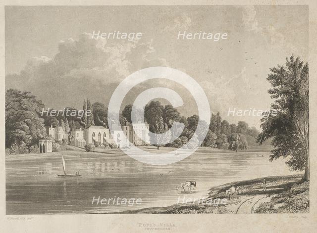 Pope's Villa, Twickenham, 1828. Creator: Charles Bentley (British, 1808-1854).