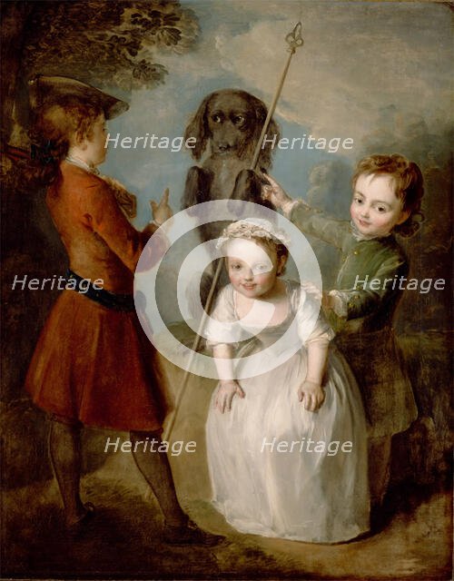 Playing Soldier, c1743. Creator: Philippe Mercier.